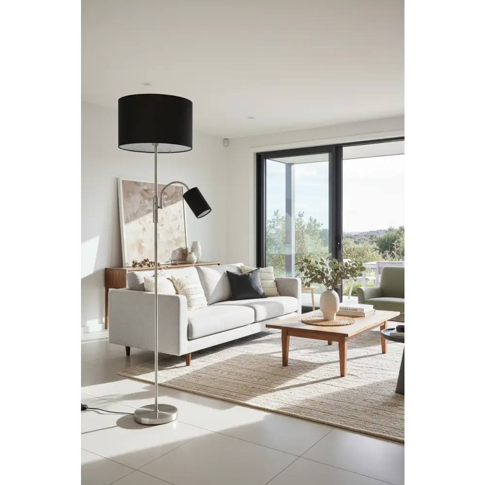 Cylinya Mother and Child Floor Lamp - Black