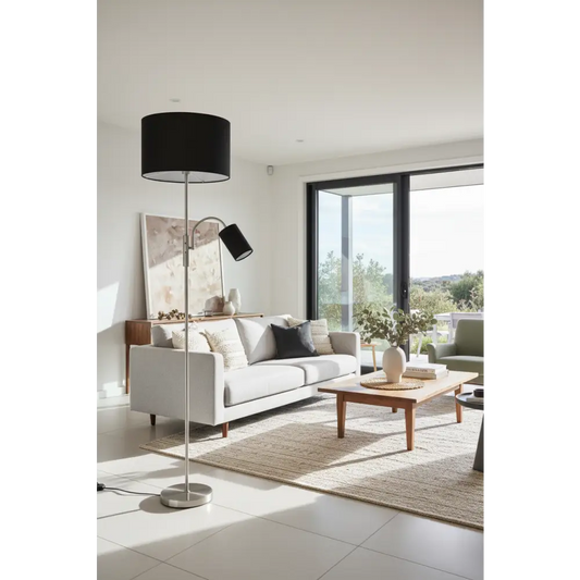 Cylinya Mother and Child Floor Lamp - Black