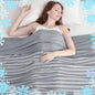 Dark Grey Cooling Throw Blanket 100x150cm - Ultra Lightweight Breathable All-season Quilt Hand / Machine Washable