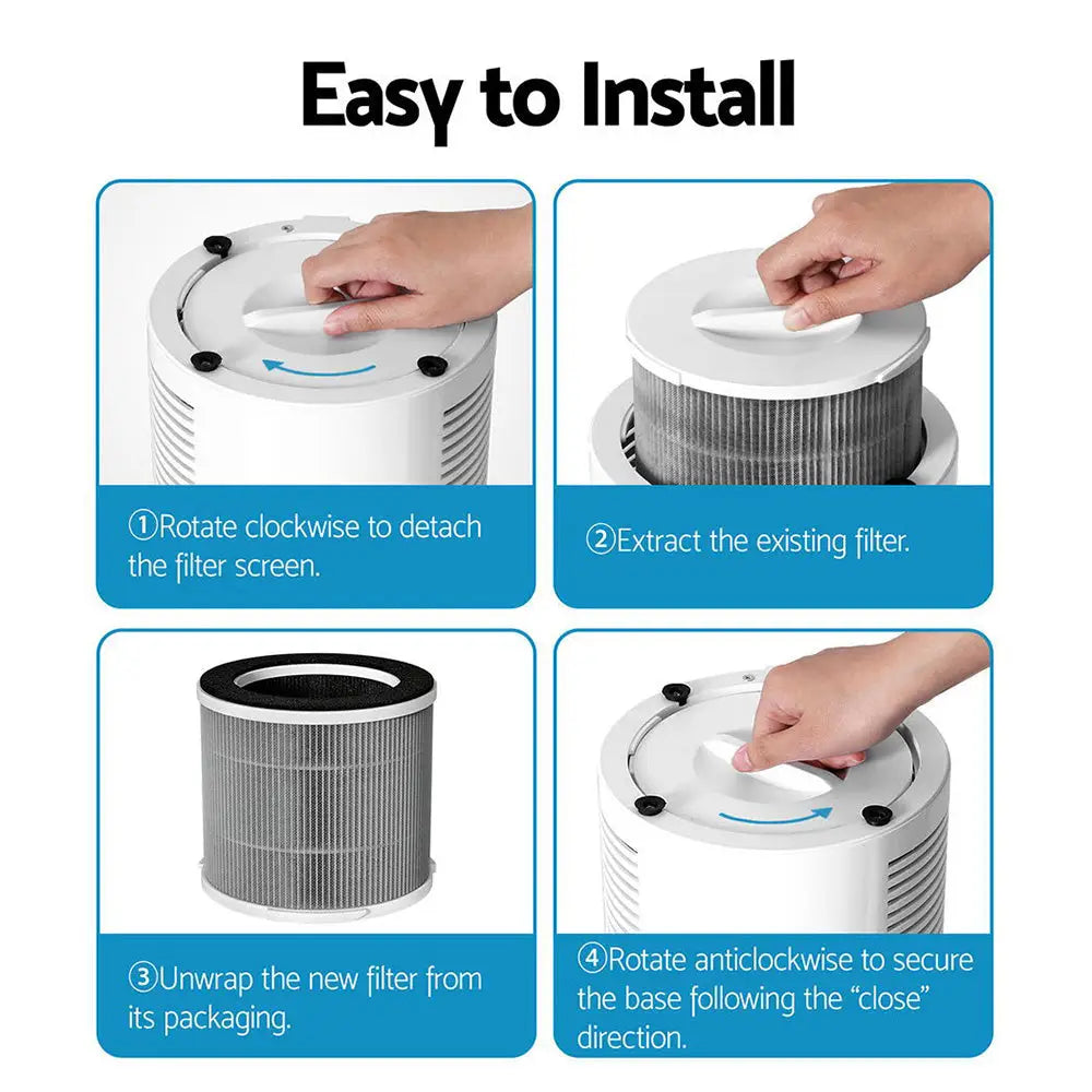 Devanti Air Purifier 3-layer Hepah11 Filter Home Freshener Carbon Pm2.5 Remover