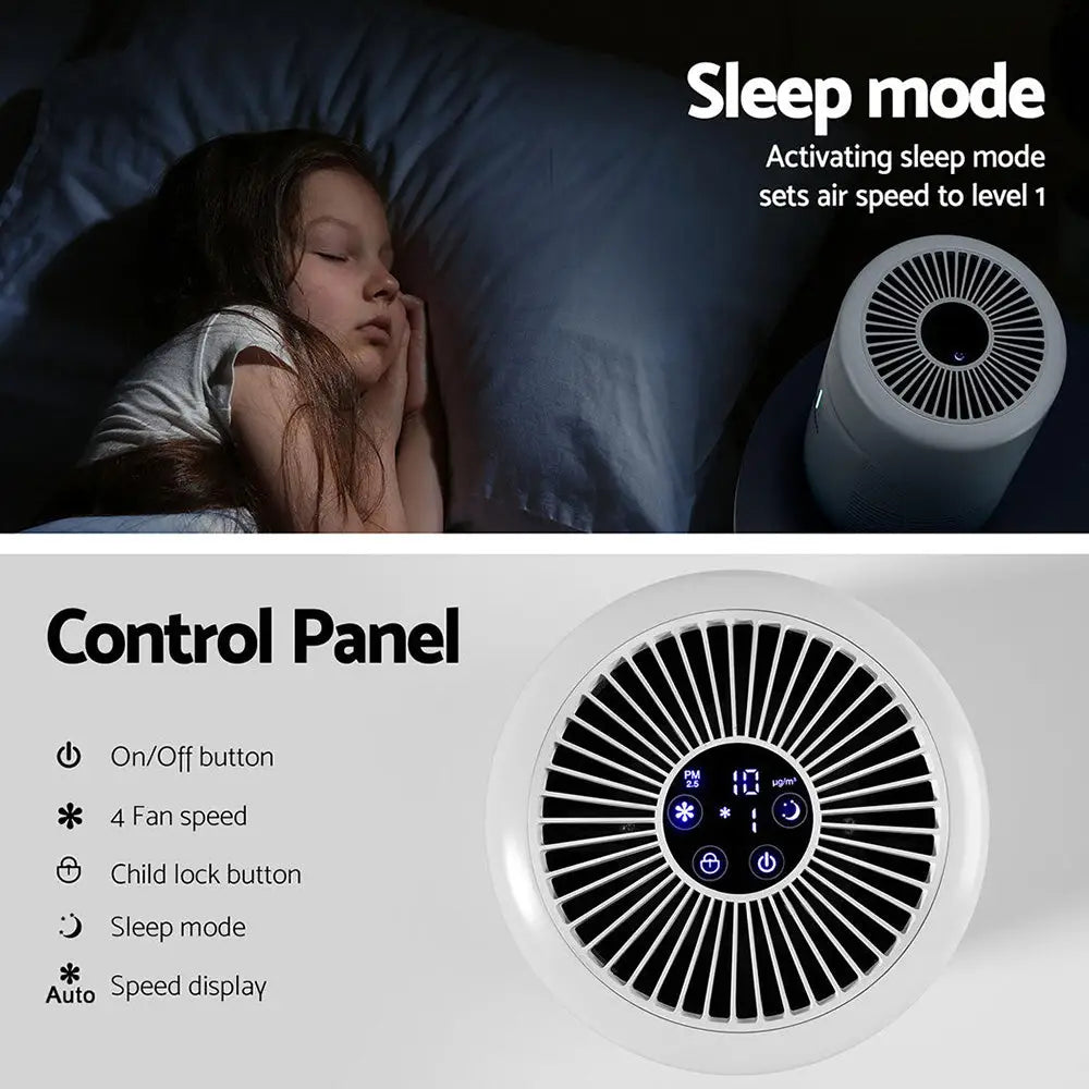 Devanti Air Purifier 3-layer Hepah11 Filter Home Freshener Carbon Pm2.5 Remover