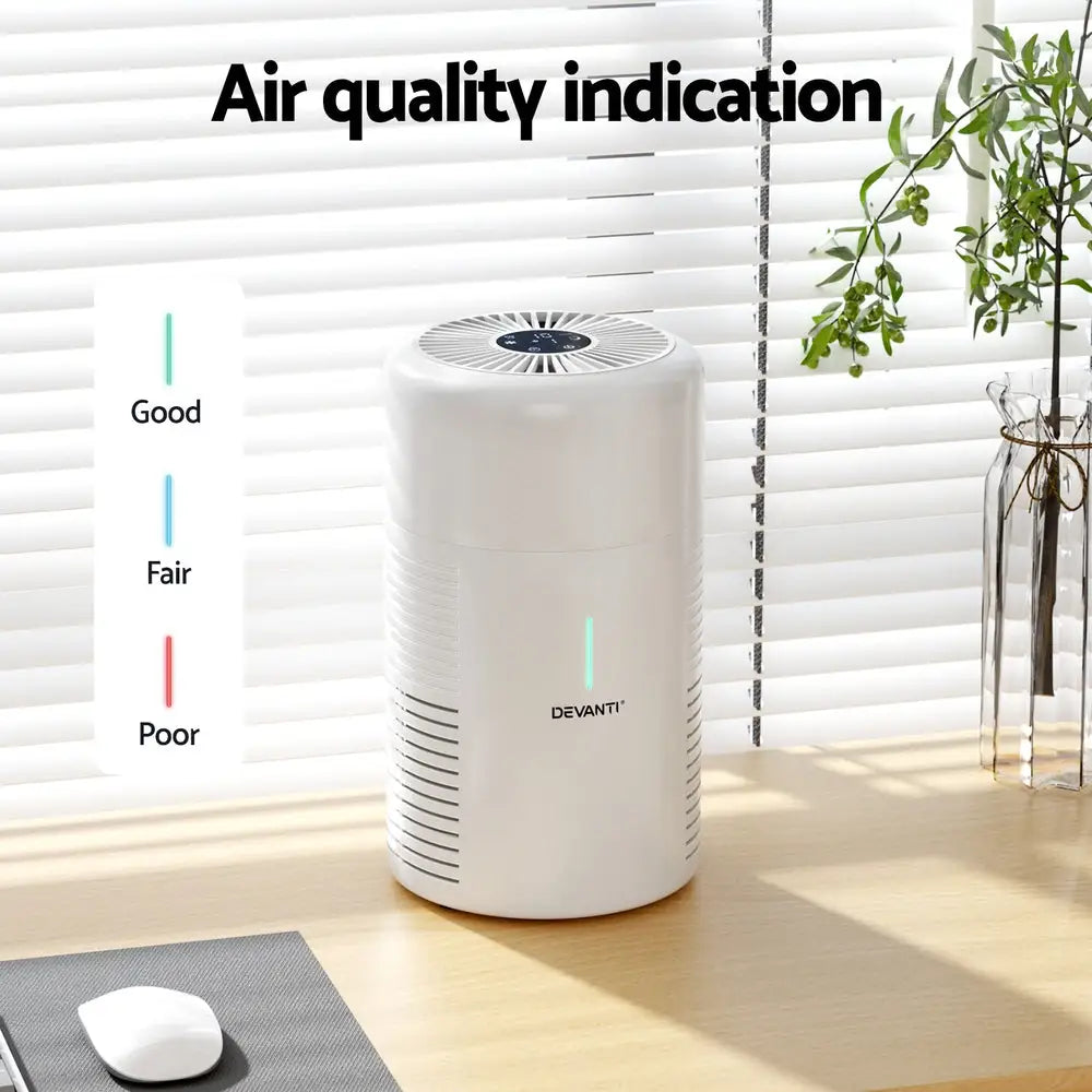 Devanti Air Purifier Hepa Filter Home Purifiers Dust Sensor Pm2.5 Remover