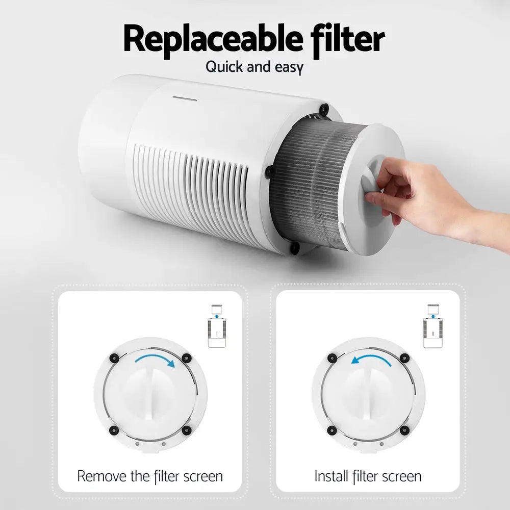Devanti Air Purifier Hepa Filter Home Purifiers Dust Sensor Pm2.5 Remover