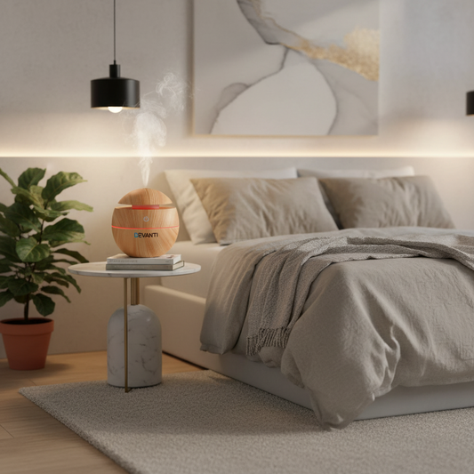 Devanti Aroma Diffuser Aromatherapy Light Wood 130ml