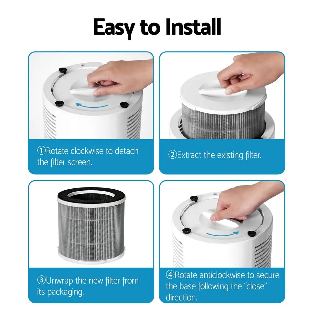 Devanti Replacement Filter Air Purifier Hepah11 Filters Carbon 3-layer