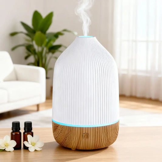 Devanti Ultrasonic Aroma Diffuser Aromatherapy 100ml Led Lights Iron Humidifier Forest
