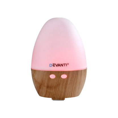 Devanti Ultrasonic Aroma Diffuser Aromatherapy 130ml Led Lights Iron Humidifier Forest