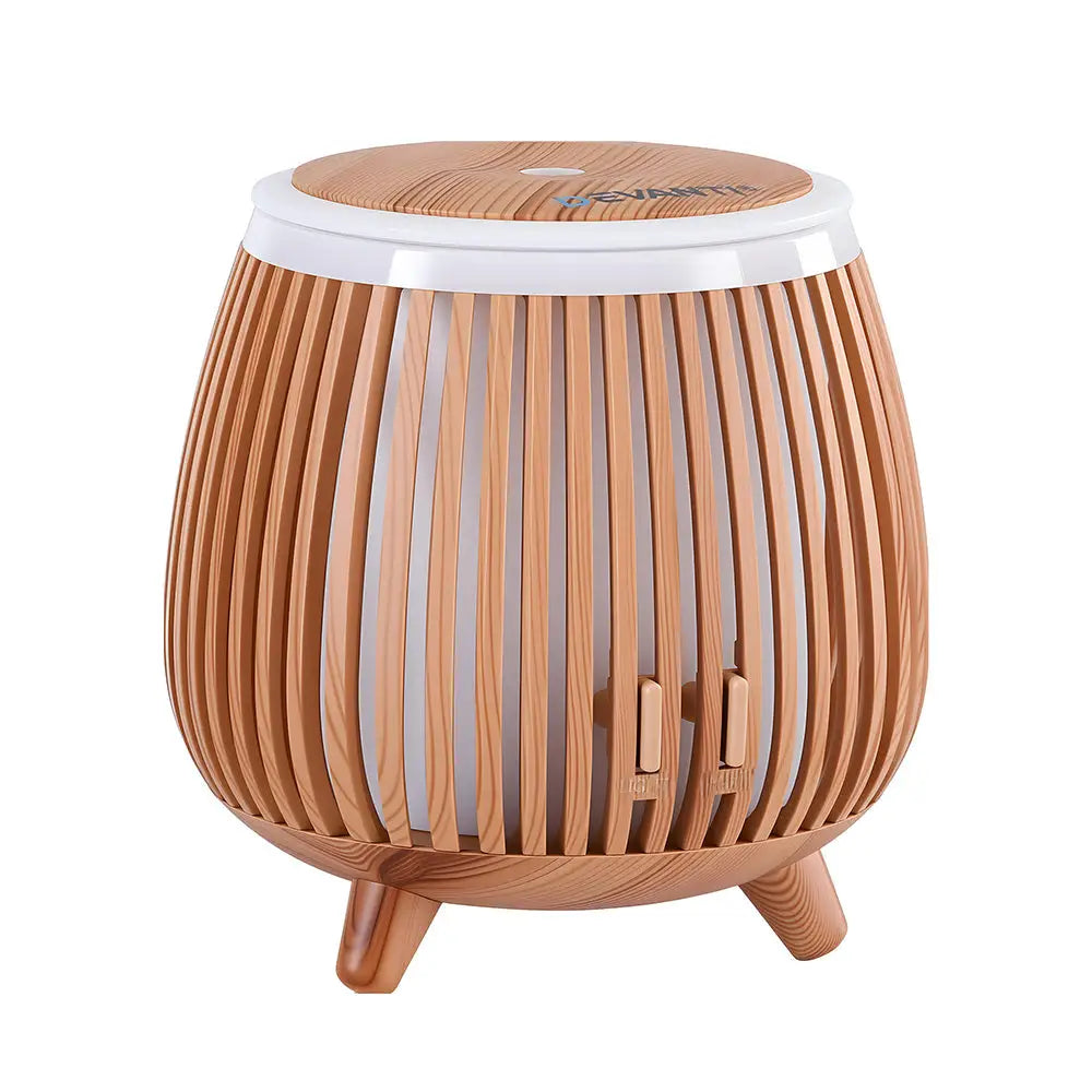 Devanti Ultrasonic Aroma Diffuser Aromatherapy 140ml Led Lights Iron Humidifier Forest Deep Wood