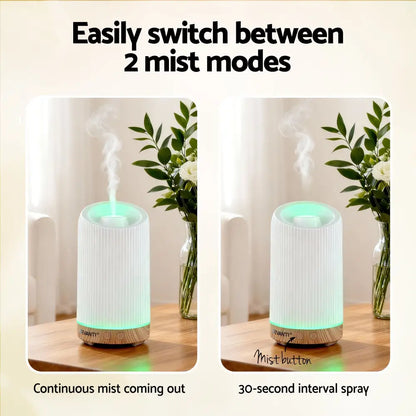 Devanti Ultrasonic Aroma Diffuser Aromatherapy 200ml Led Lights Iron Humidifier Forest