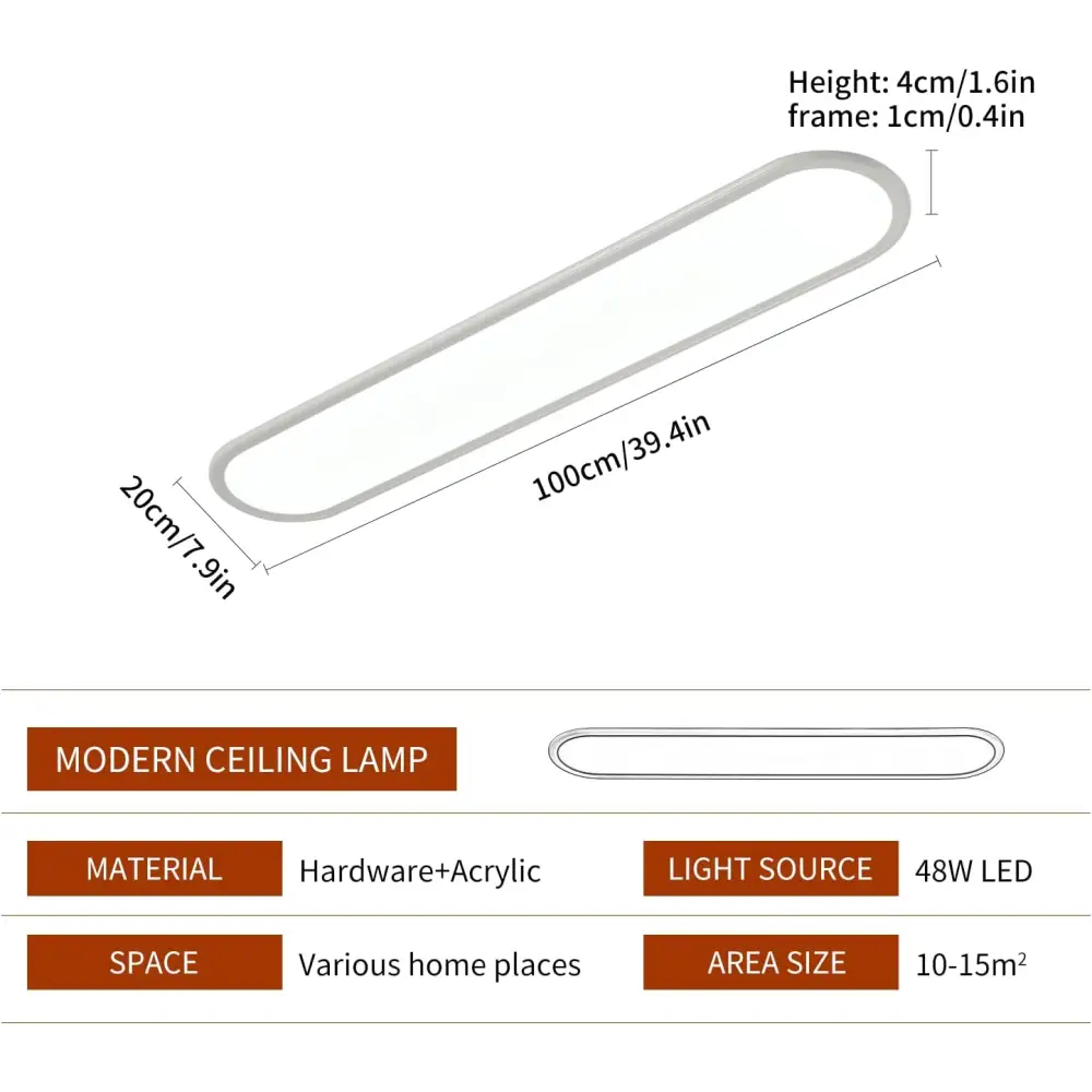 Dimmable Led Ceiling Light 48w White