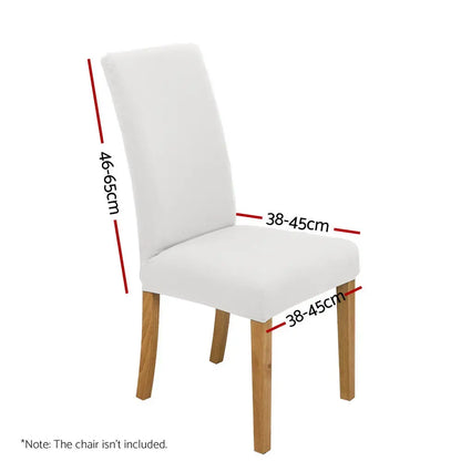 Dining Chair Covers 4x Slipcovers Spandex Stretch Banquet Wedding White