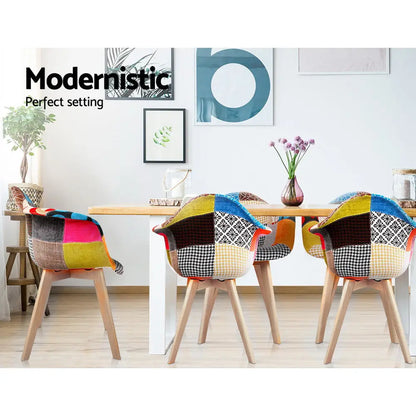 Dining Chairs Set of 2 Fabric Retro Replica Dsw