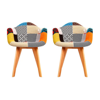 Dining Chairs Set of 2 Fabric Retro Replica Dsw