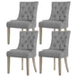 Dining Chairs Set of 4 Linen French Provincial Grey