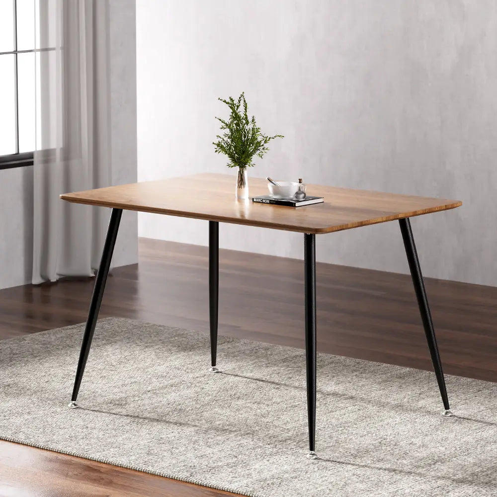 Dining Table 4 Seater Kitchen Cafe Wooden Rectangular 120cm