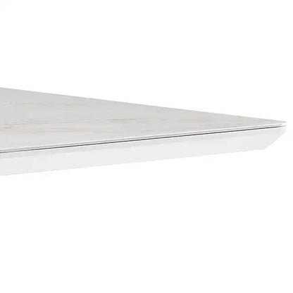 Dining Table Ceramic Top Mdf Stainless Steel Feet