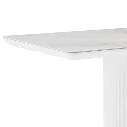Dining Table Ceramic Top Mdf Stainless Steel Feet