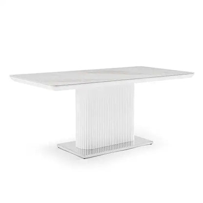 Dining Table Ceramic Top Mdf Stainless Steel Feet