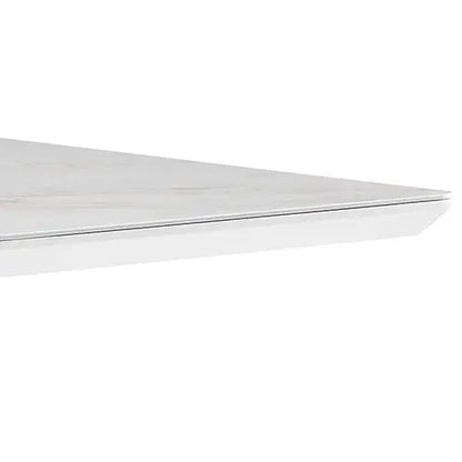 Dining Table Ceramic Top Mdf Stainless Steel Feet
