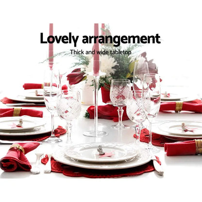Dining Table Rectangular 4 Seater 120cm White Natu