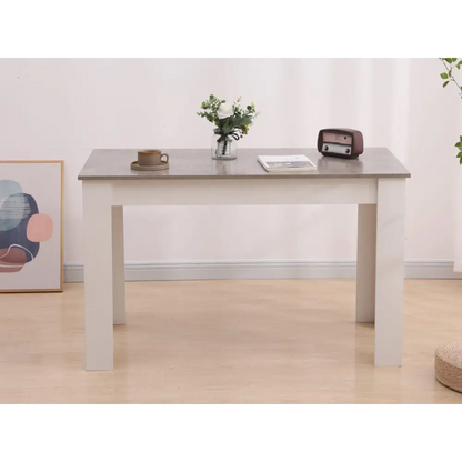 Dining Table Rectangular Wooden 120m-grey&white