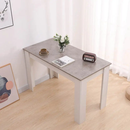 Dining Table Rectangular Wooden 120m-grey&white