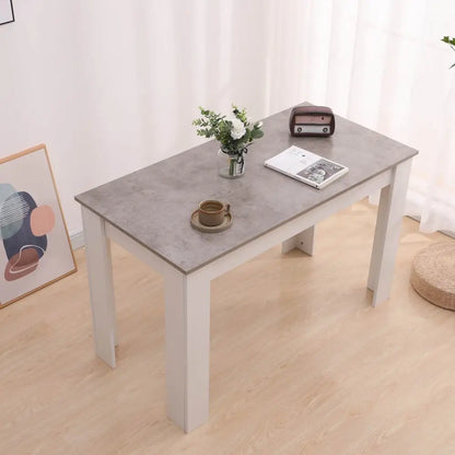 Dining Table Rectangular Wooden 120m-grey&white