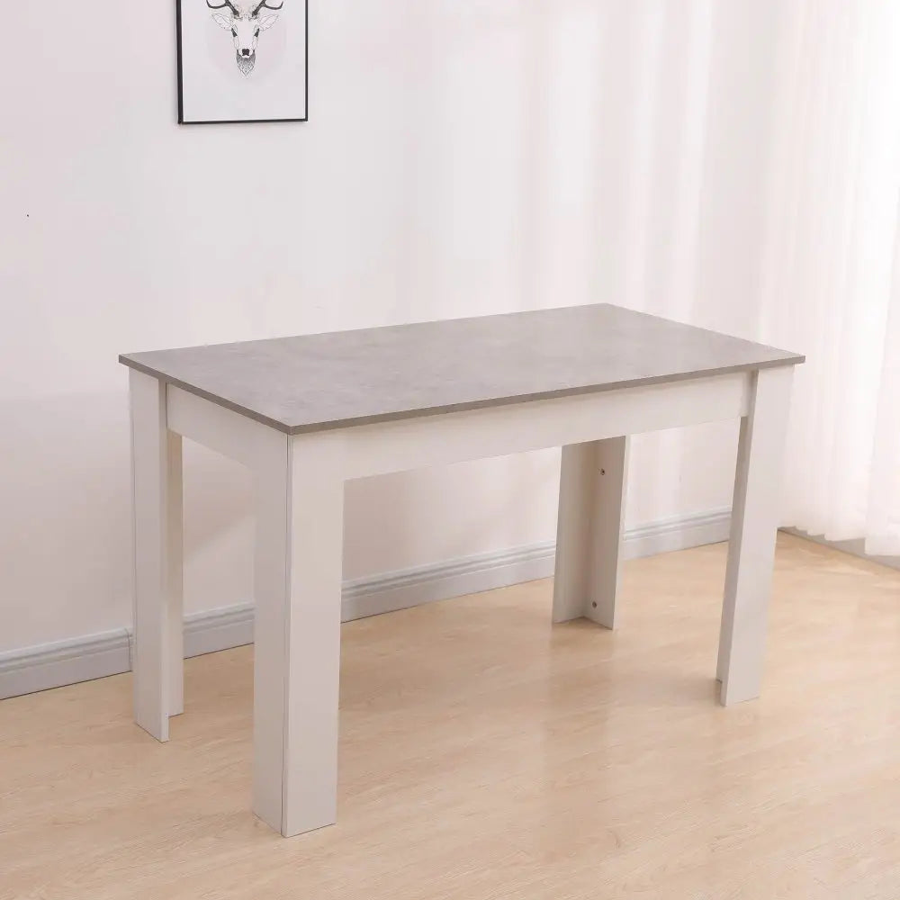 Dining Table Rectangular Wooden 120m-grey&white