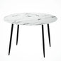 Dining Table Round Marble Effect 110cm