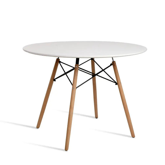 Dining Table Round White 4 Seater 100cm