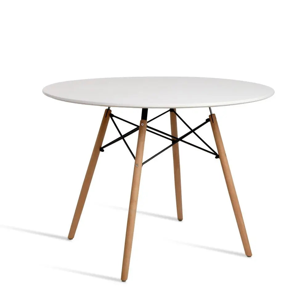 Dining Table Round White 4 Seater 100cm