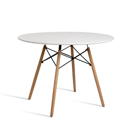 Dining Table Round White 4 Seater 100cm