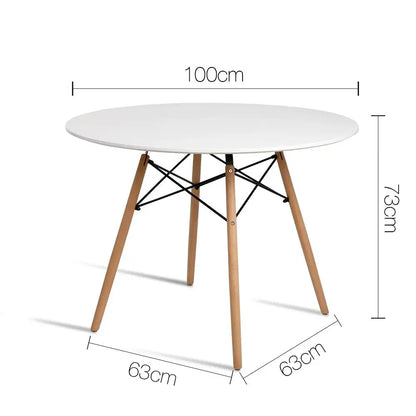 Dining Table Round White 4 Seater 100cm