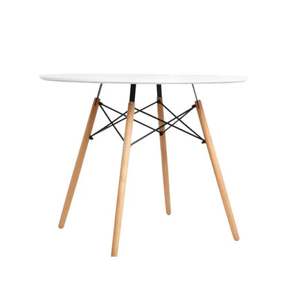 Dining Table Round White 4 Seater 90cm
