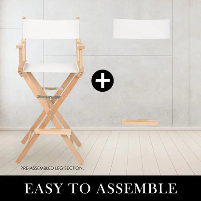 Director Movie Folding Tall Chair 76cm Beech Wood Humor