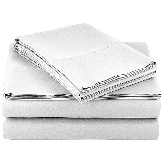 Double Bed Sheet Set – 1800 Series Microfiber Deep Pocket Soft & Breathable White