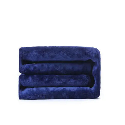 Double-side Flannel Heated Electric Throw Rug Blanket Fast Heating Warm Washable Blue
