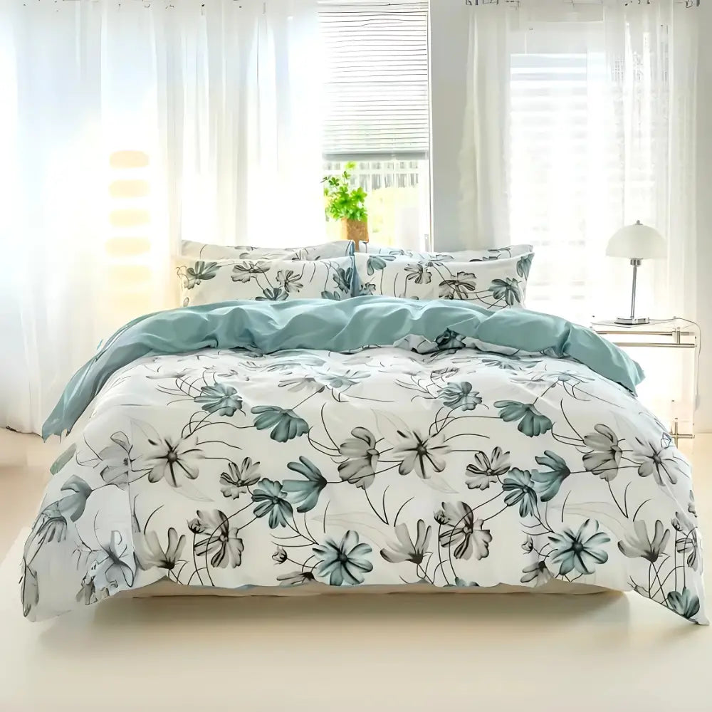 Dreamfields - Floral Mist Quilt Cover Set - (3pcs Super King Size)