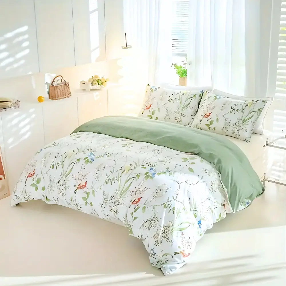 Dreamfields - Green Roost Quilt Cover Set - (2pcs Single Size)