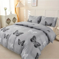 Dreamfields - Mono Papilio Quilt Cover Set - (3pcs Super King Size)