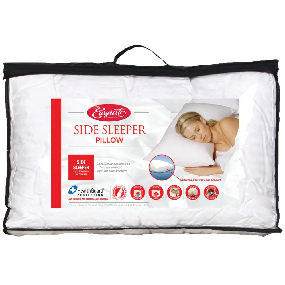 Easy Rest Fibre Ball Fill Side Sleeper Pillows Machine Washable