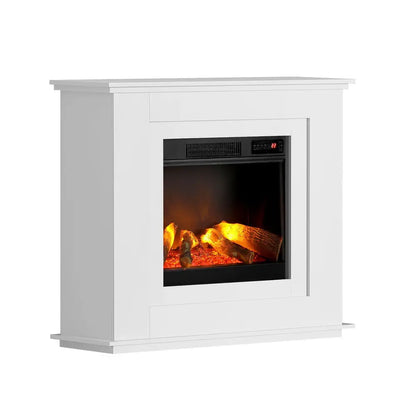 Electric Fireplace Fire Heater 2000w White | White Electric Fireplace Realistic Logs