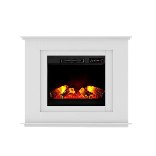Electric Fireplace Fire Heater 2000w White | White Electric Fireplace Realistic Logs
