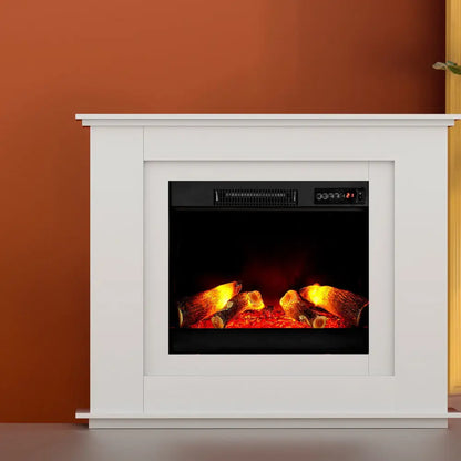 Electric Fireplace Fire Heater 2000w White | White Electric Fireplace Realistic Logs