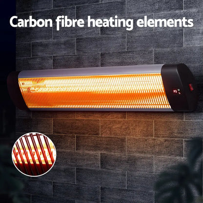 Electric Strip Heater Radiant Heaters 3000w | Silver Black Wall-mounted Infrared Heater