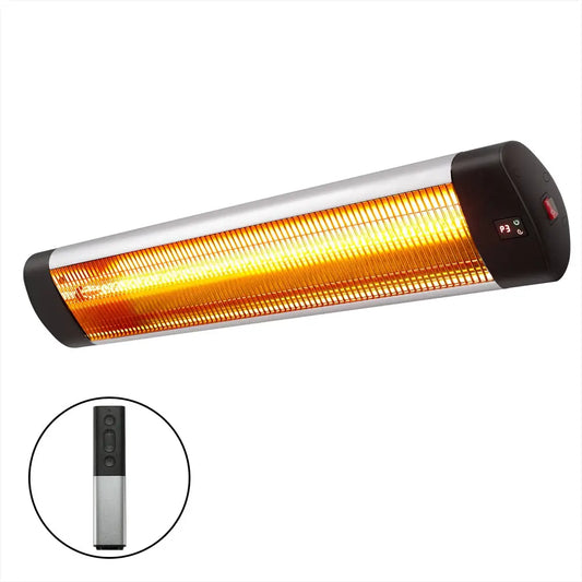 Electric Strip Heater Radiant Heaters 3000w | Silver Black Outdoor Infrared Heater