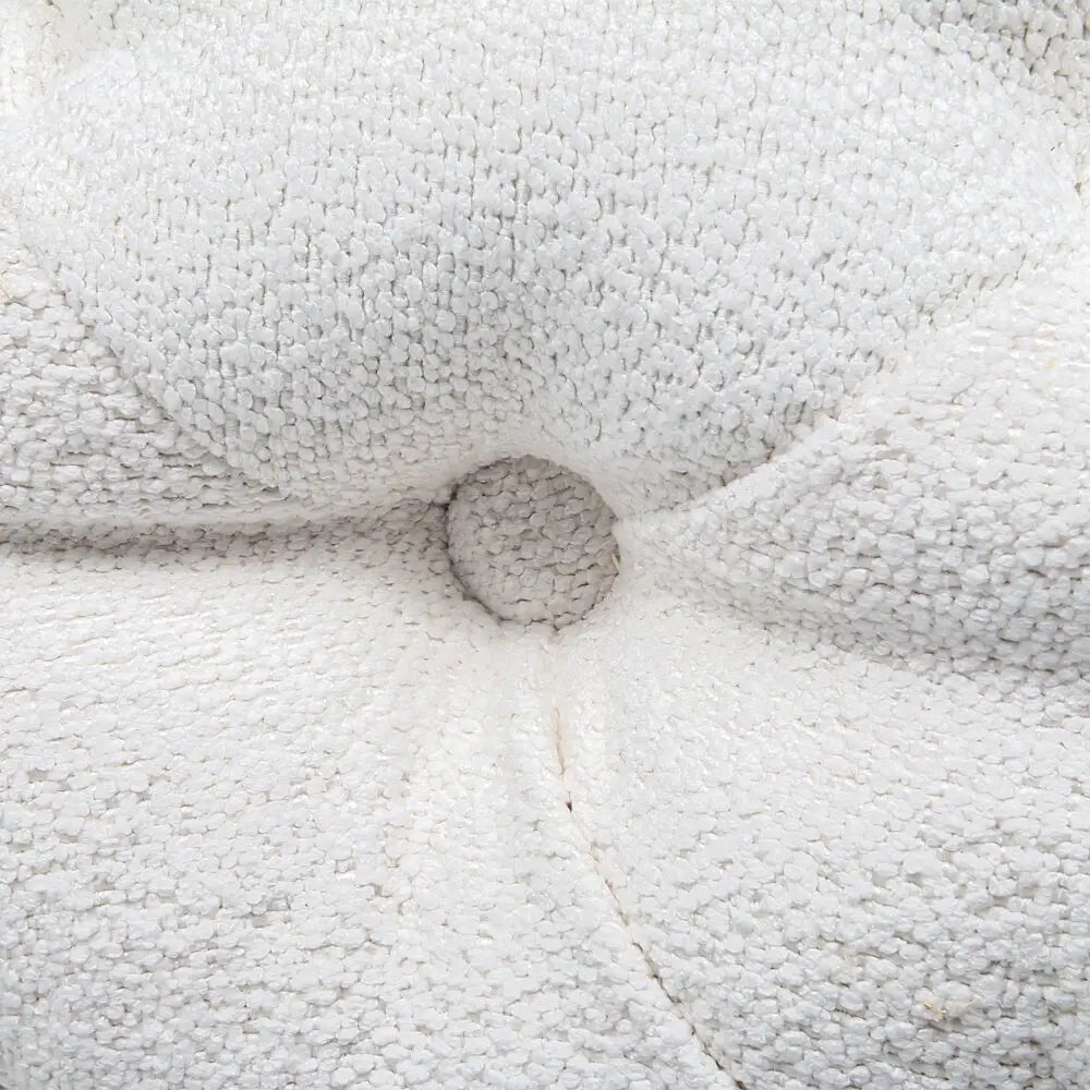 Elsa Tufted Ottoman Beach Boucle White-rectangular