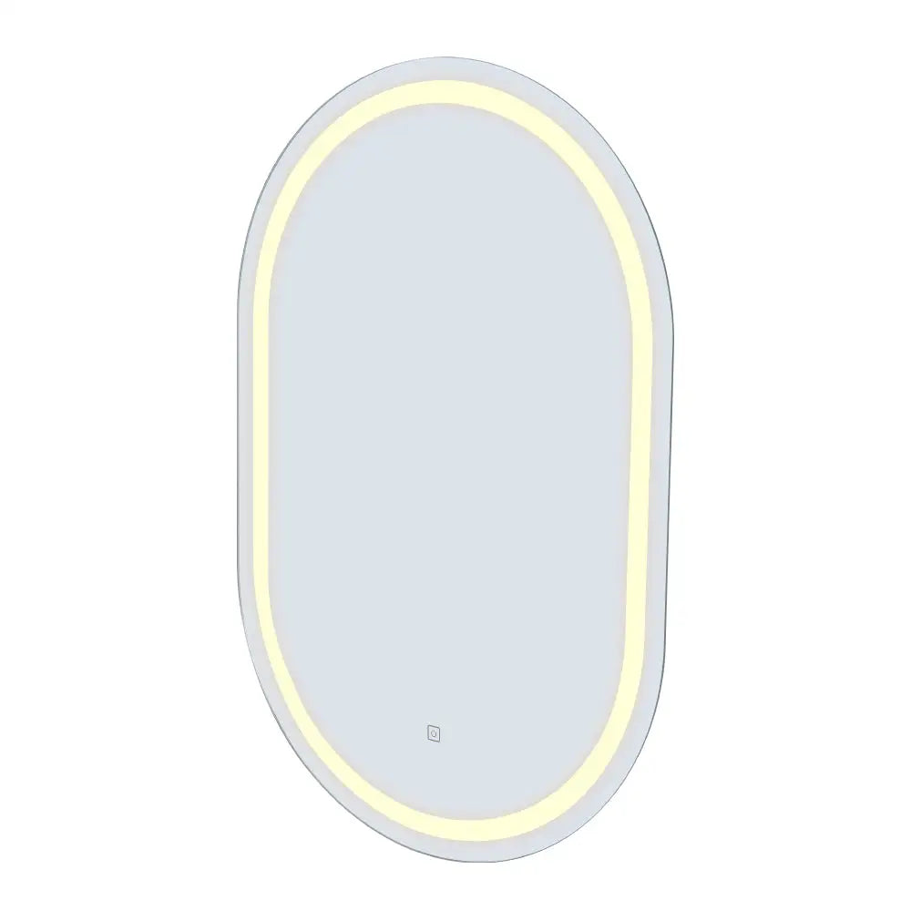 Embellir 2 Led Wall Mirror with Light 50x75cm Bathroom Decor Oval Mirrors Vanity