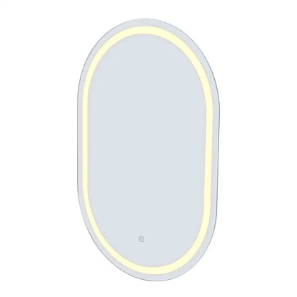 Embellir 2 Led Wall Mirror with Light 50x75cm Bathroom Decor Oval Mirrors Vanity