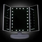 Embellir Tri-fold Makeup Mirror 1x2x3x Magnifying with Led Light Travel Portable